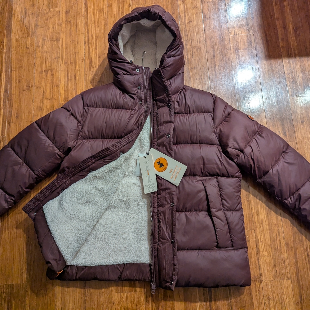 NWT Save The Duck Hemer Heavy Puffer Jacket Large - Vegan Plumtech Insulated
